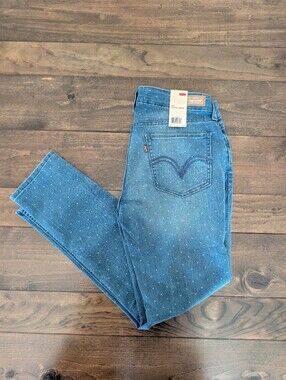 NWT Levis Polka Dot Skinny Cropped Jeans